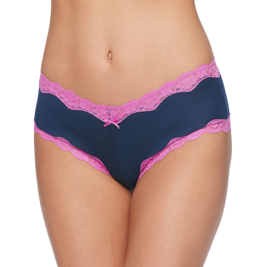 Women's Maidenform 40837 Cheeky Scalloped Lace Hipster Panty (Violet  Splendor/Purple 9) 