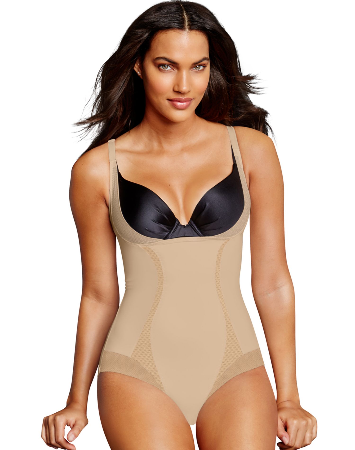 Maidenform Womens Open Bust Body Shaper With Cool Comfort™ And