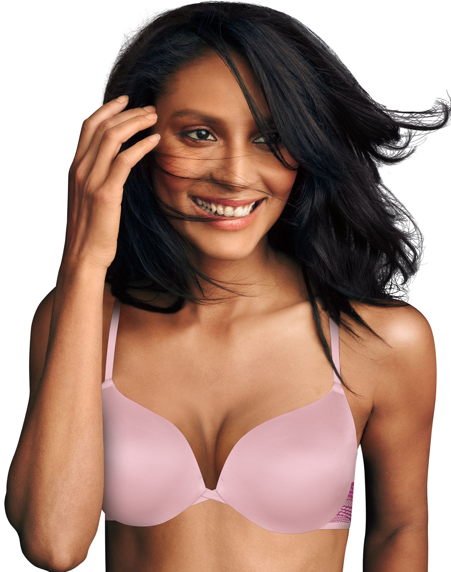 Maidenform Love The Lift Push Up & In Lace Plunge Underwire Bra Dm9900 In  Pink Reverie With Raspberry Icing