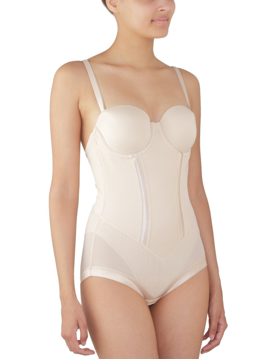 Flexees By Maidenform Womens Body Shaper With Built-In Bra & Anti