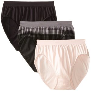 Bali Womens Comfort Revolution Microfiber Hi-Cut Panty 3-Pack