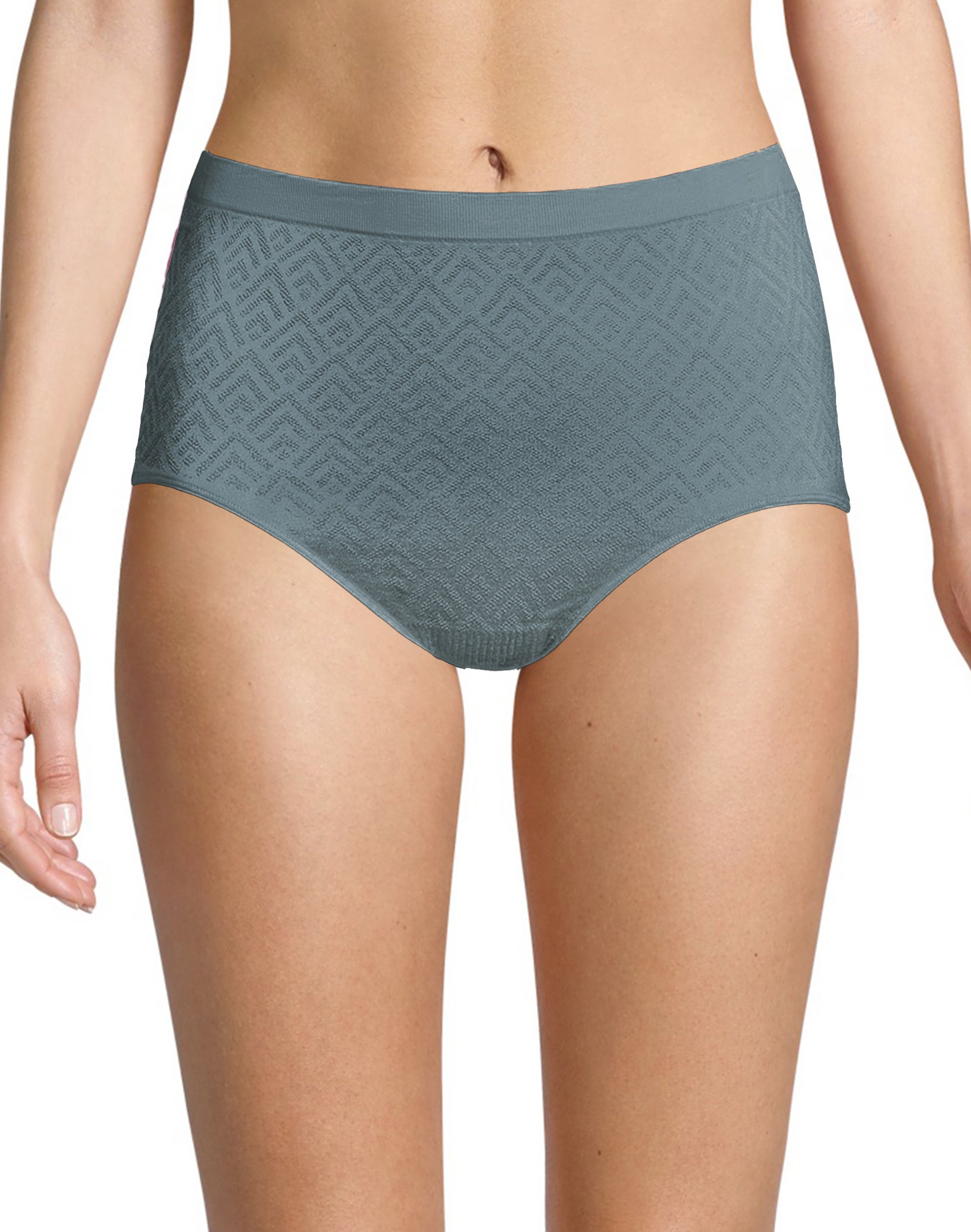Bali Comfort Revolution Microfiber Hi-Cut Panty, 3-Pack Country  Spearmint/White/Pinky Peach 10/11 Women's 