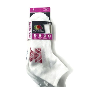 Fruit Of The Loom Womens Everyday Active Ankle Socks 3-Pack