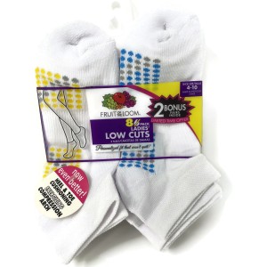 Fruit Of The Loom Womens 8 Pack Low Cut Socks