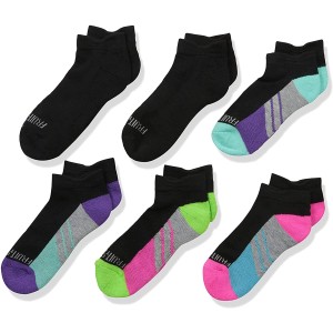 Fruit Of The Loom Girls 6 Pack Everyday Active Low Cut Socks