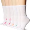 Fruit Of The Loom Womens 6 Pack Fit for Me Everyday Active Crew Socks