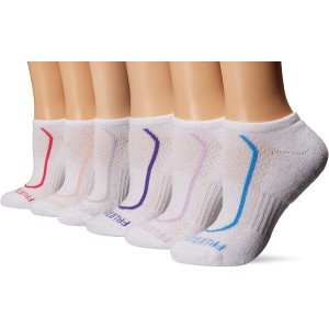 Fruit Of The Loom Womens CoolZone Cotton Cushioned No Show Socks 6 Pair