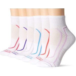 Fruit Of The Loom Womens CoolZone Cotton Cushioned Ankle Socks 6 Pair