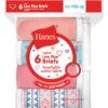 Hanes Girls Breathable Cotton Low Rise Briefs 6-Pack