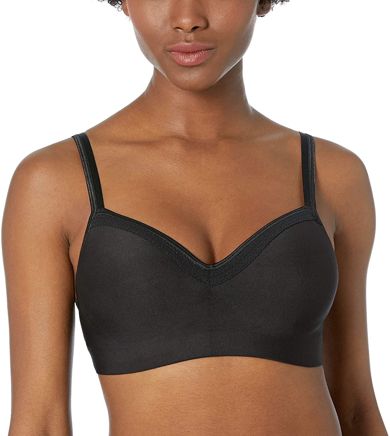 Hanes Bra Wirefree Wide SmoothTec Band ComfortFlex Fit Unlined cups  Lightweight