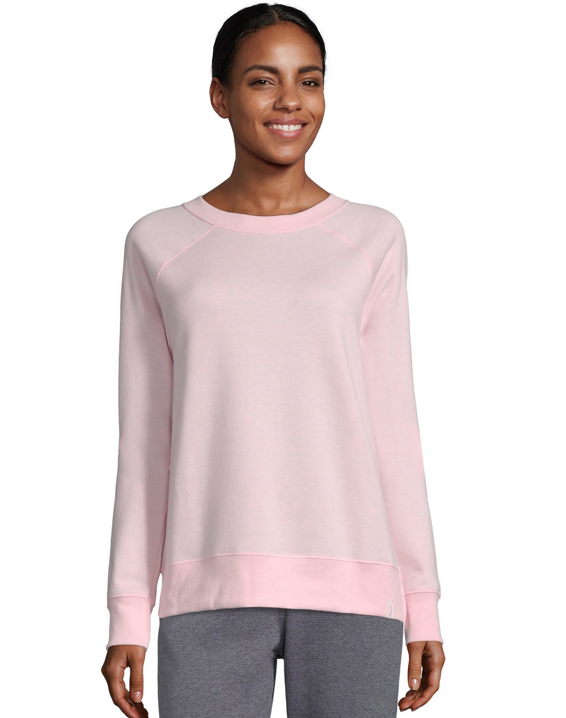 Hanes women's shop crew neck sweatshirts