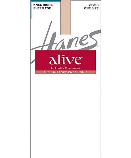 Hanes Womens Alive Full Support Control Top Reinforced Toe