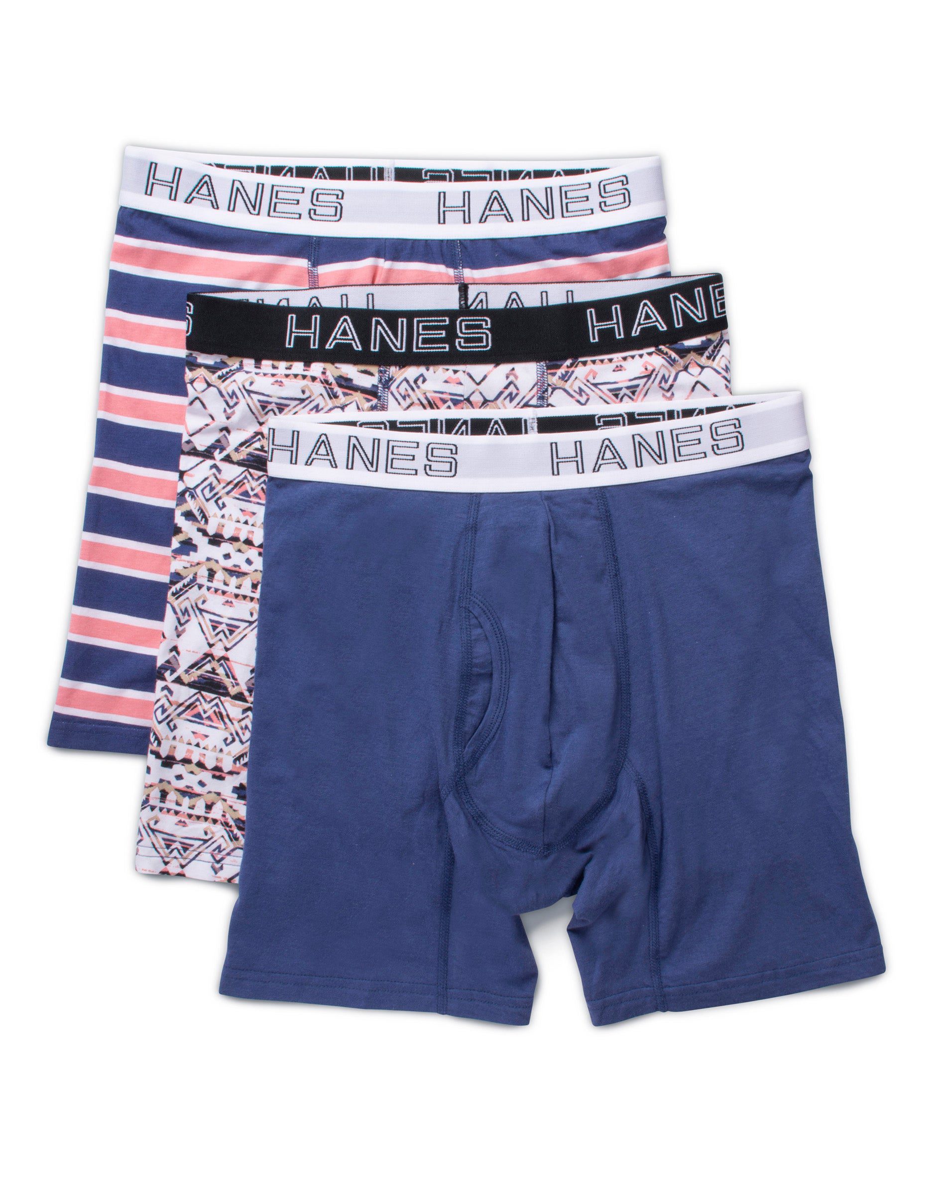 Hanes Mens Ultimate® Comfort Flex Fit® Cottonmodal Boxer Briefs Assorted 3 Pack Apparel 7496