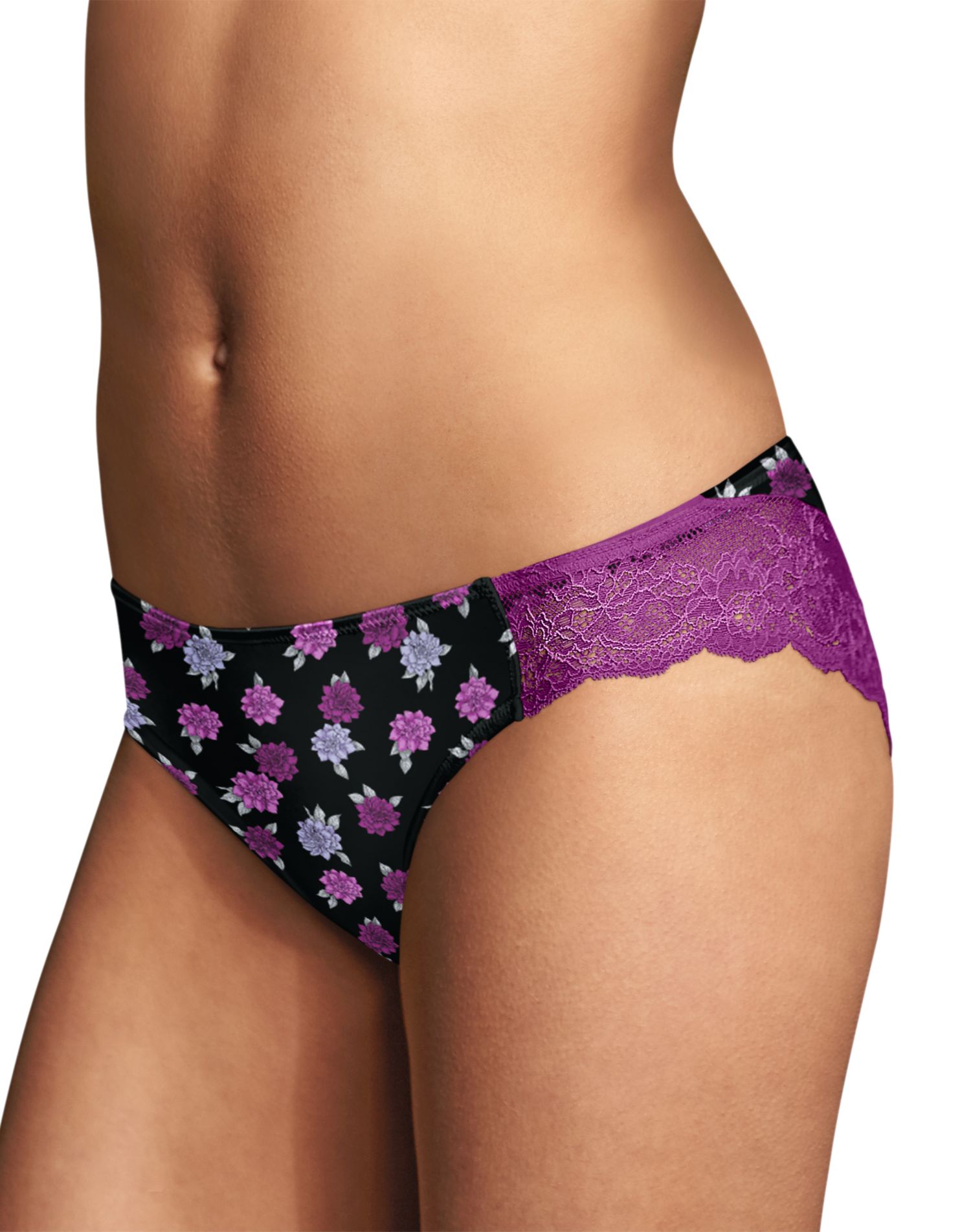 Zest Purple Lace Thong
