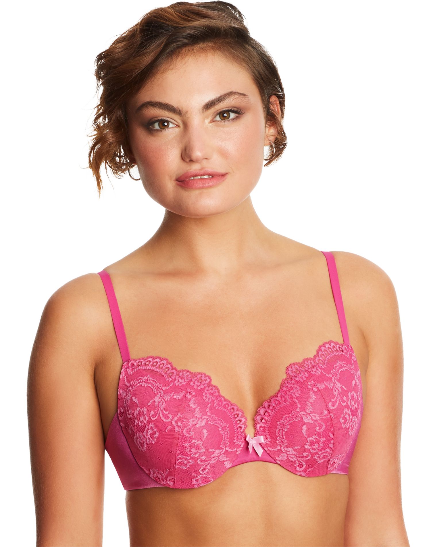 Lot of 2 Maidenform Inspirations 6406 padded push up bra's Pink Choose size  NWT