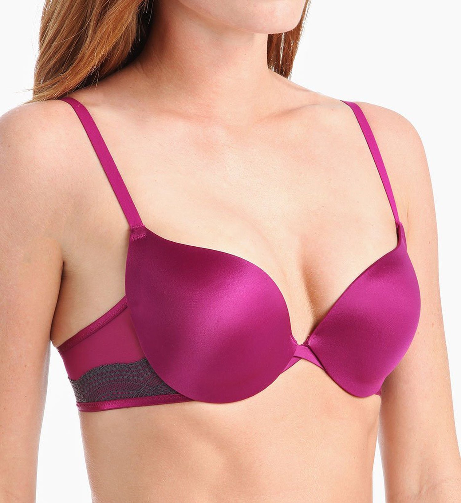 Maidenform Live The Lift Size 38 D Black Pink Push Up Underwire Bra St:MD  9900