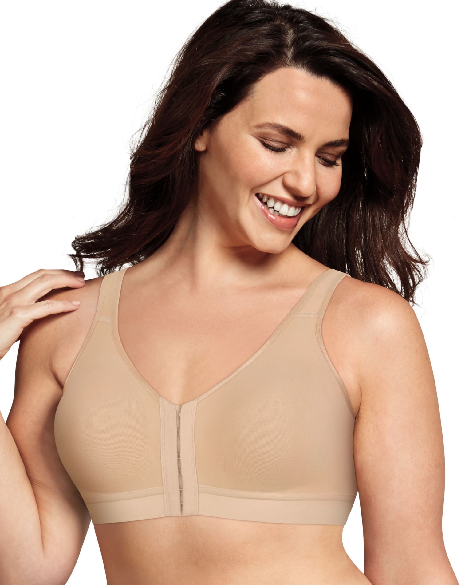 Playtex Womens 18 Hour US400C Cotton Comfort Front & Back Close, Easy On &  Easy Off Wirefree Bra - Apparel Direct Distributor