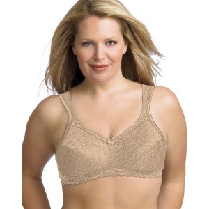 Playtex Womens 18 Hour 4088 Breathable Comfort Lace Wirefree Bra