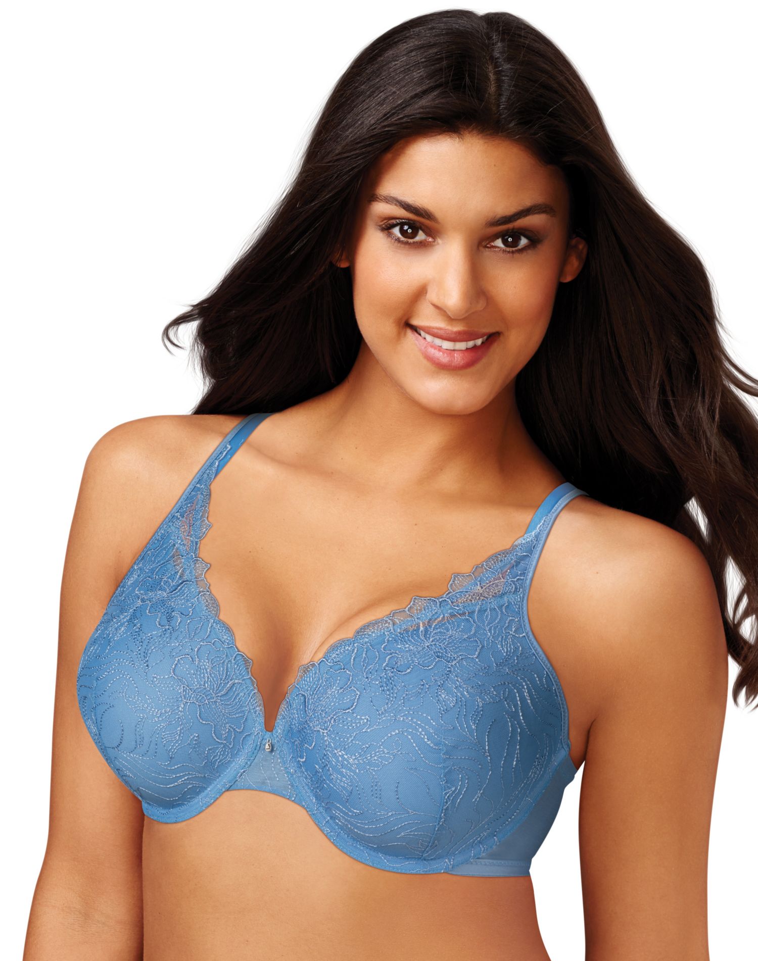 Playtex Secrets Beautiful Lift Embroidered Underwire Bra Warm Steel/Mother  Of Pearl Embroidery 40D Women's