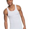 Hanes Mens Ultimate ComfortBlend White A-Shirt Undershirt 4-Pack