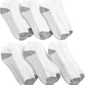 Fruit Of The Loom Boys 6 Pack No Show Socks