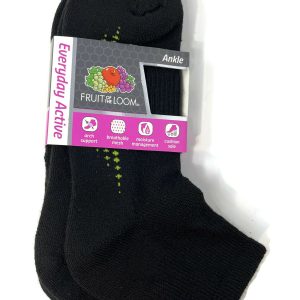 Fruit Of The Loom Womens Everyday Active Ankle Sock - 3-Pairs