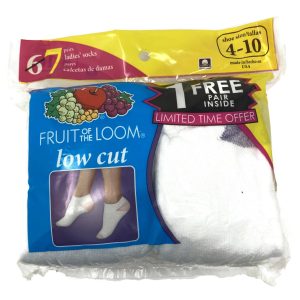 Fruit of the Loom Womens 7 Pack Low Cut Socks