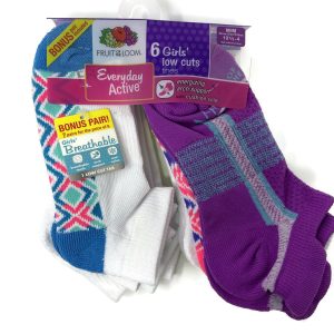 Fruit Of The Loom Girls Everyday Active 7 Pack Low Cut Socks