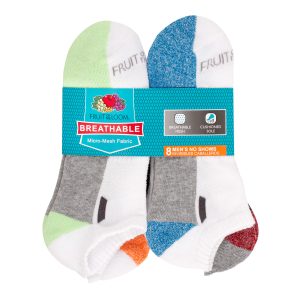 Fruit Of The Loom Mens Breathable No Show Socks 8-Pack