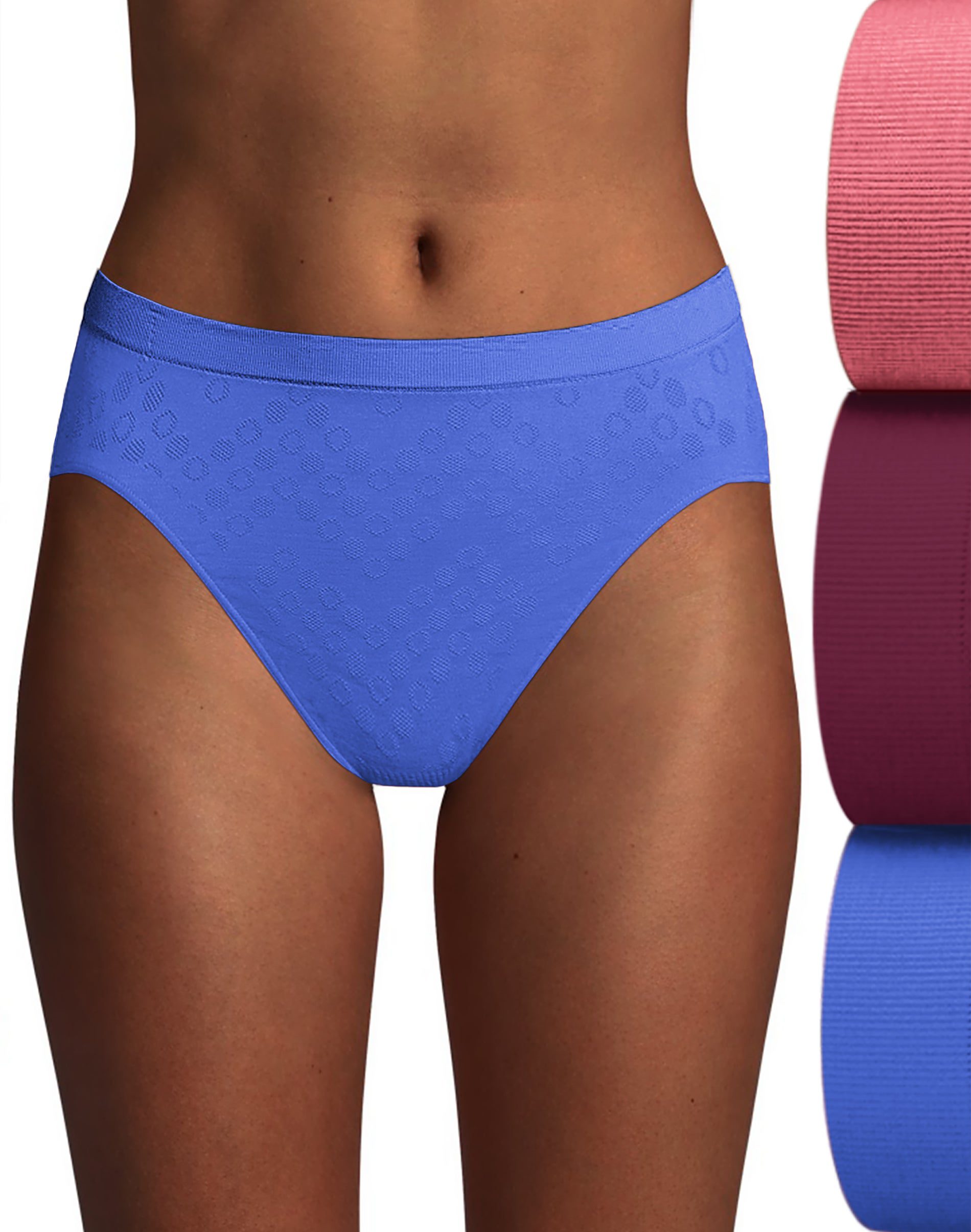 Bali Women`s Comfort Revolution Microfiber Seamless Hi Cut Panty