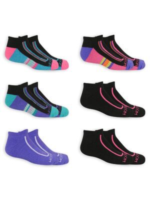 Fruit Of The Loom Girls Active Arch Support Cushioned Low Cut Socks 6 Pair