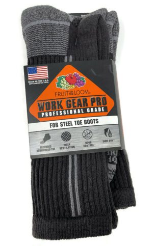 Fruit Of The Loom Mens Work Gear Pro Crew Socks- 2-pack