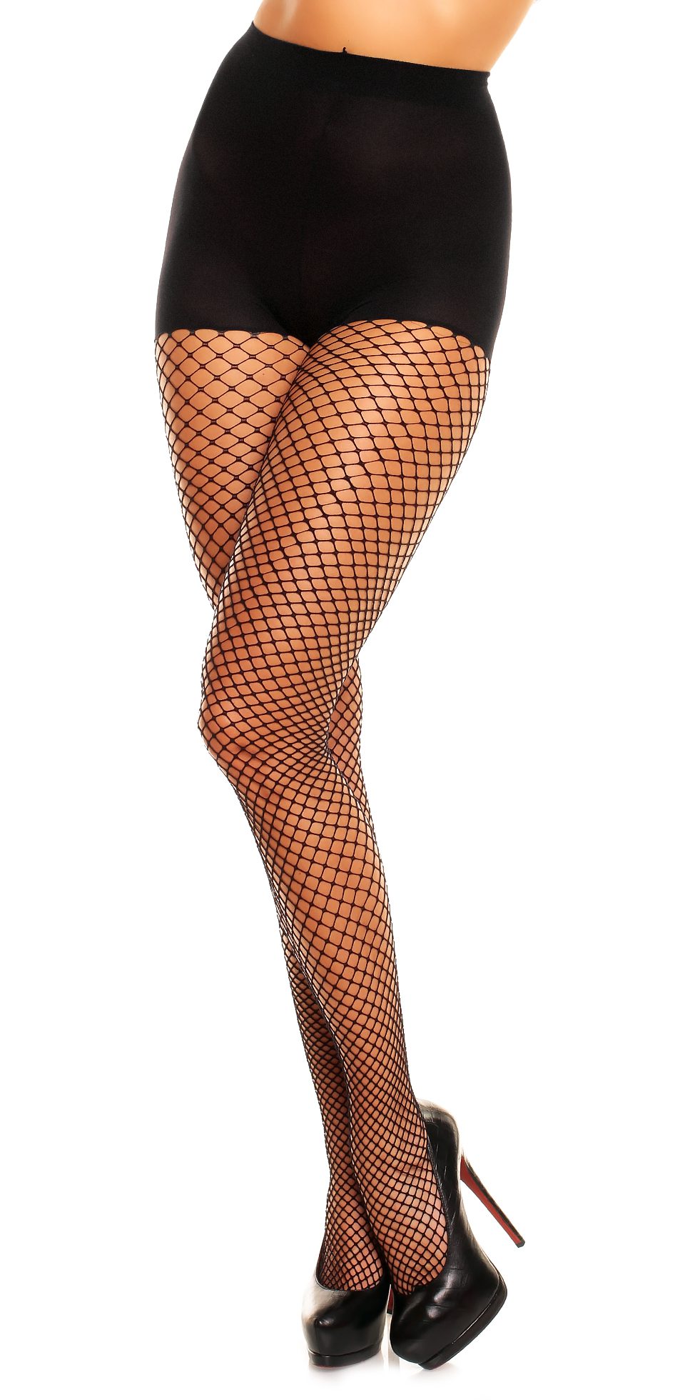 Glamory Womens Mesh Plus Size Tights