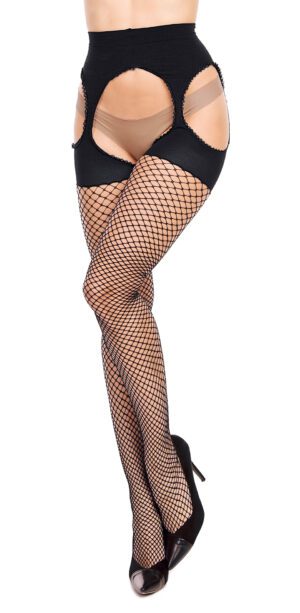 Glamory Womens Mesh Ouvert Plus Size Suspender Tight