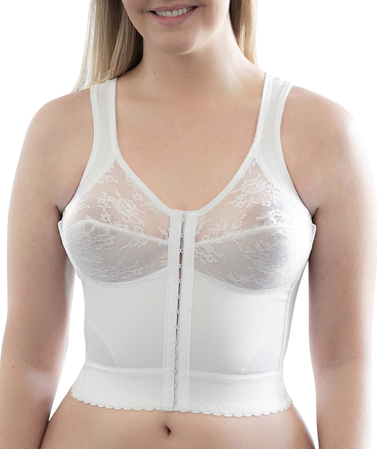 Cortland Intimates Womens Front Closure Back Support Long Line Bra Apparel Direct Distributor 
