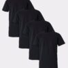Hanes Ultimate Cotton Tall Men’s T-Shirt Pack, Black/Grey, 4- Pack, (Big & Tall Sizes)
