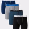 Hanes Ultimate Stretch Cotton Big Men's Boxer Briefs Underwear Pack, Assorted, 4-Pack (Big & Tall Sizes)