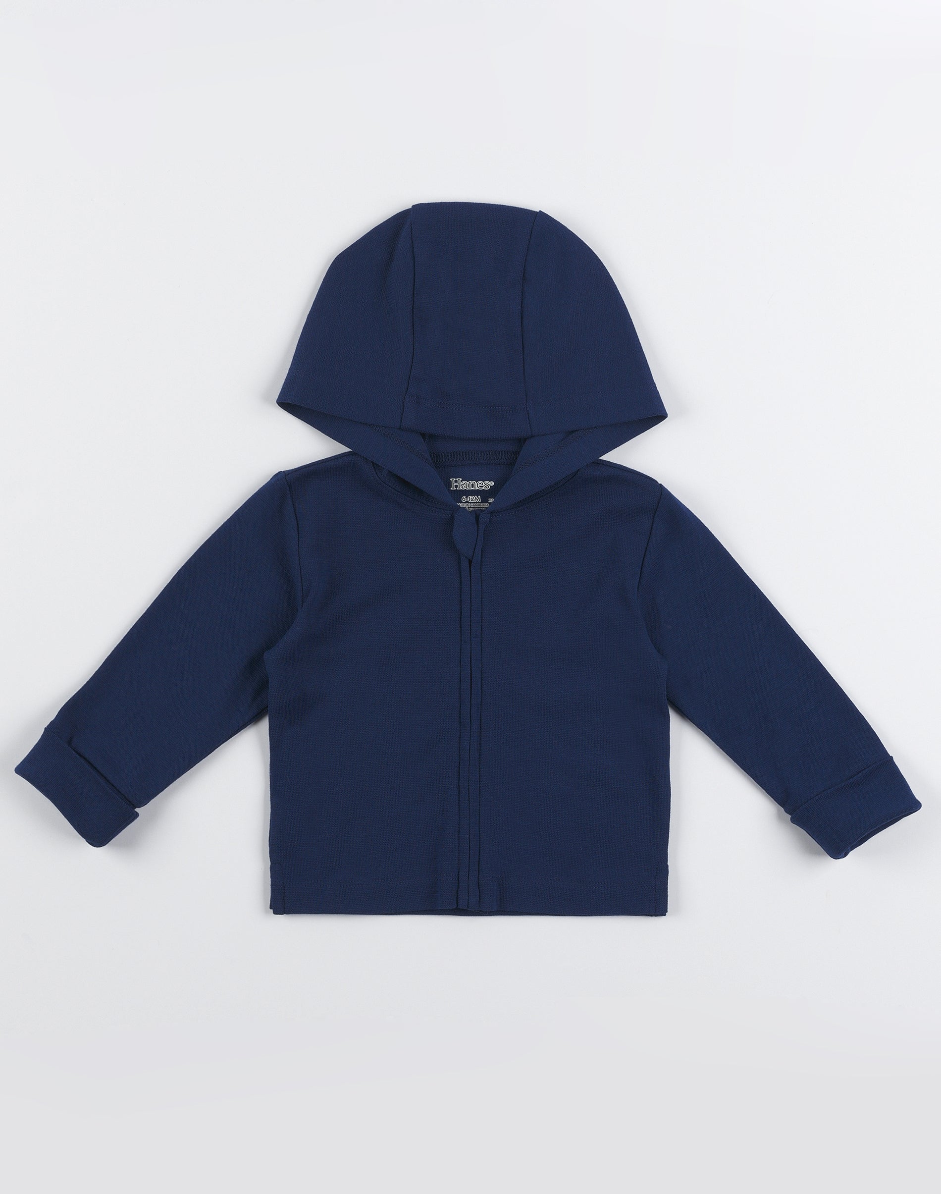 Hanes Zippin Baby Knit Lightweight Full-Zip Hooded Jacket, 4-Way Stretch & Adjustable Cuffs, Boys & Girls