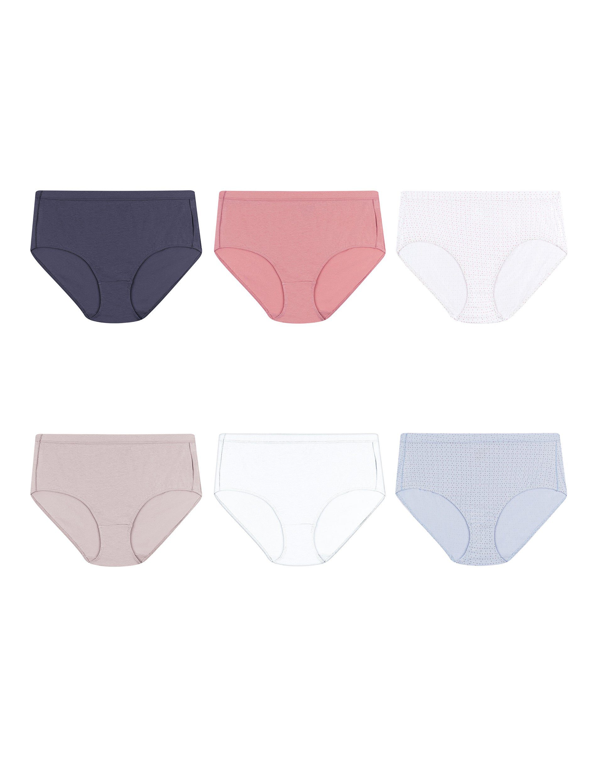 JMS by Hanes Womens Pure Comfort® Cotton Briefs, 6-Pack