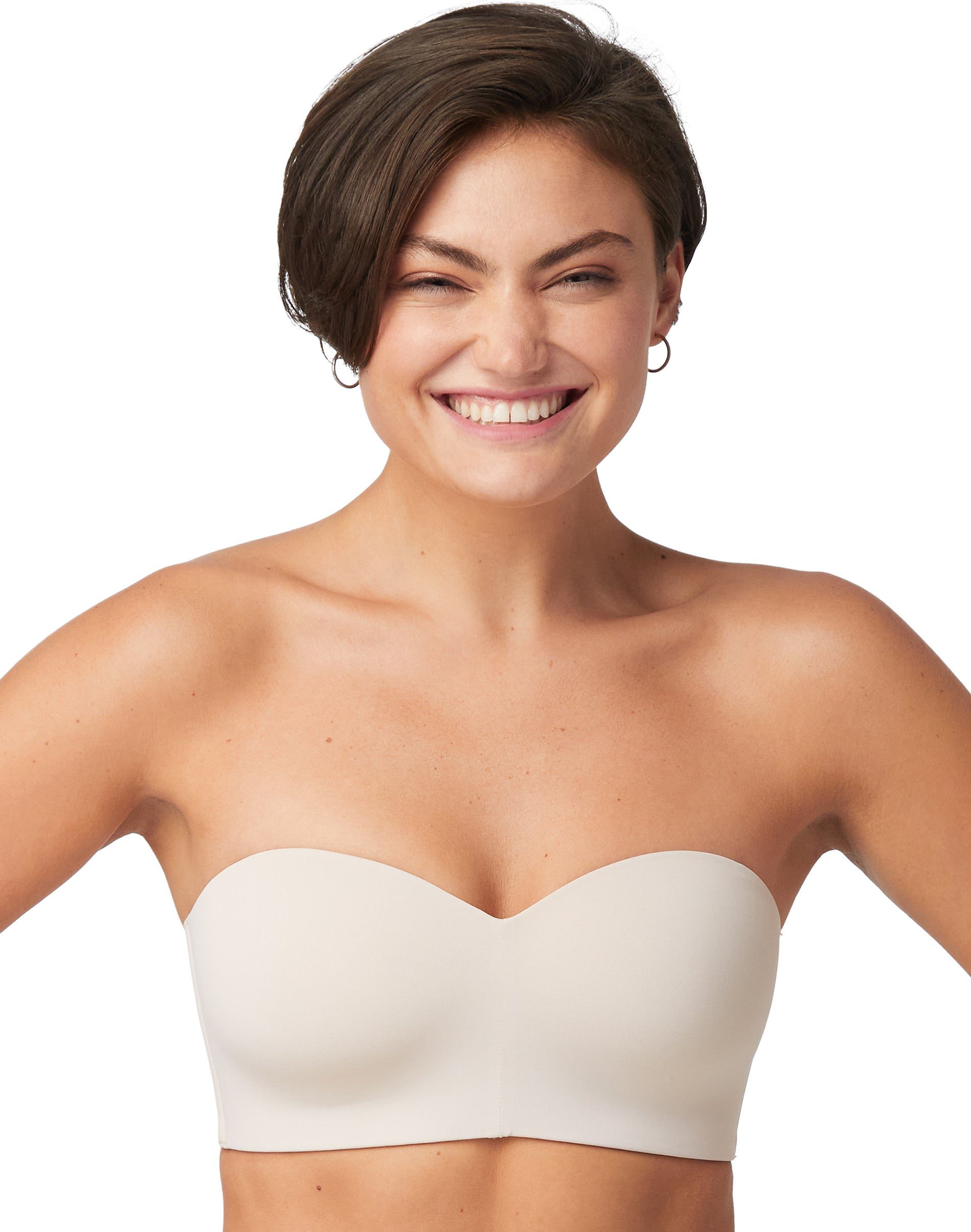 Hanes Just My Size Pure Comfort Front-Close Seamless Bra Sandshell 3X  Women's 