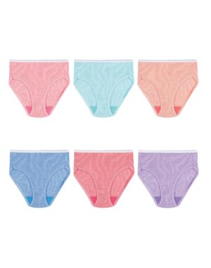 Hanes Girls Ribbed Cotton Panty Brief 6-Pack