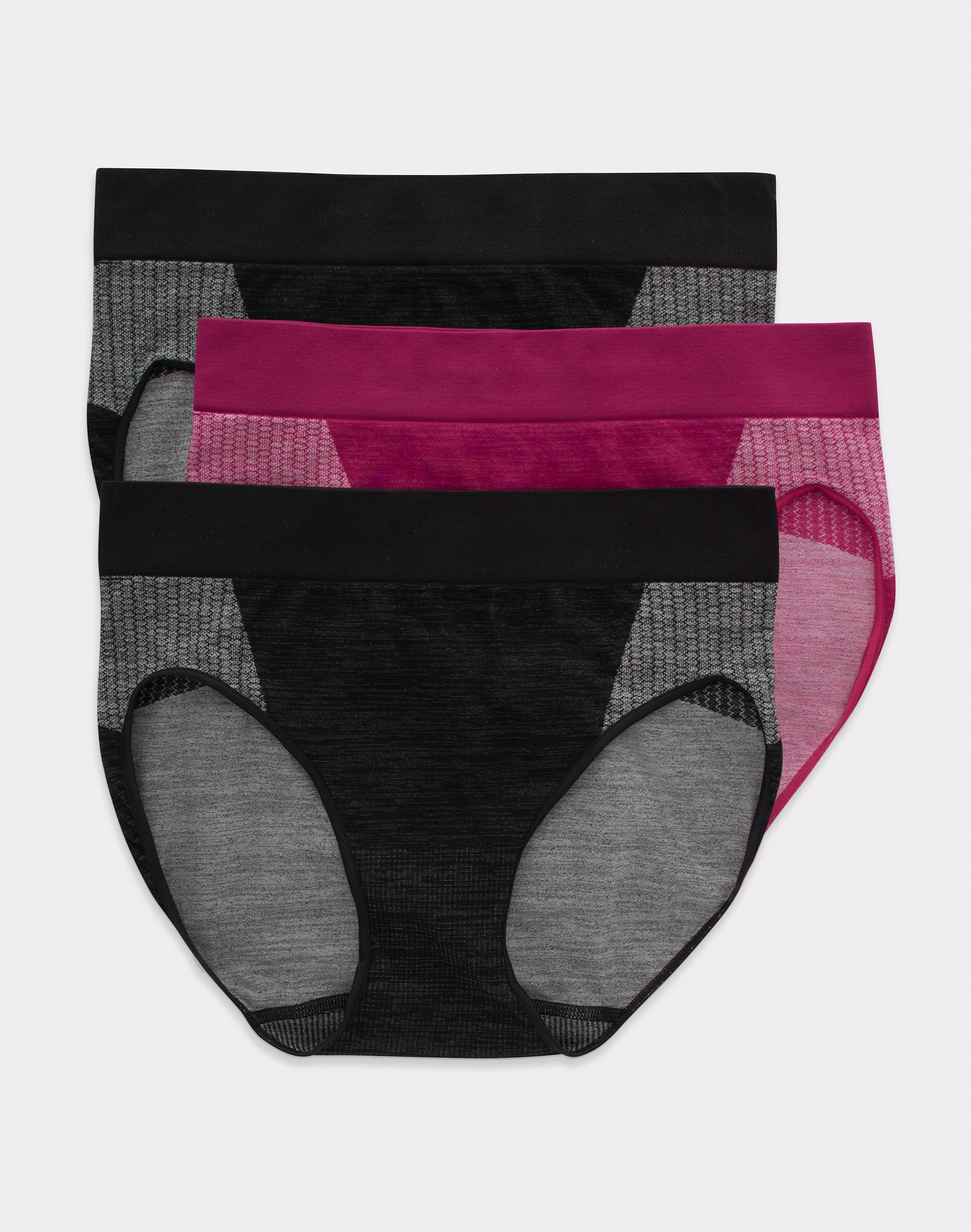 3-pack invisible hipster briefs - Black - Ladies