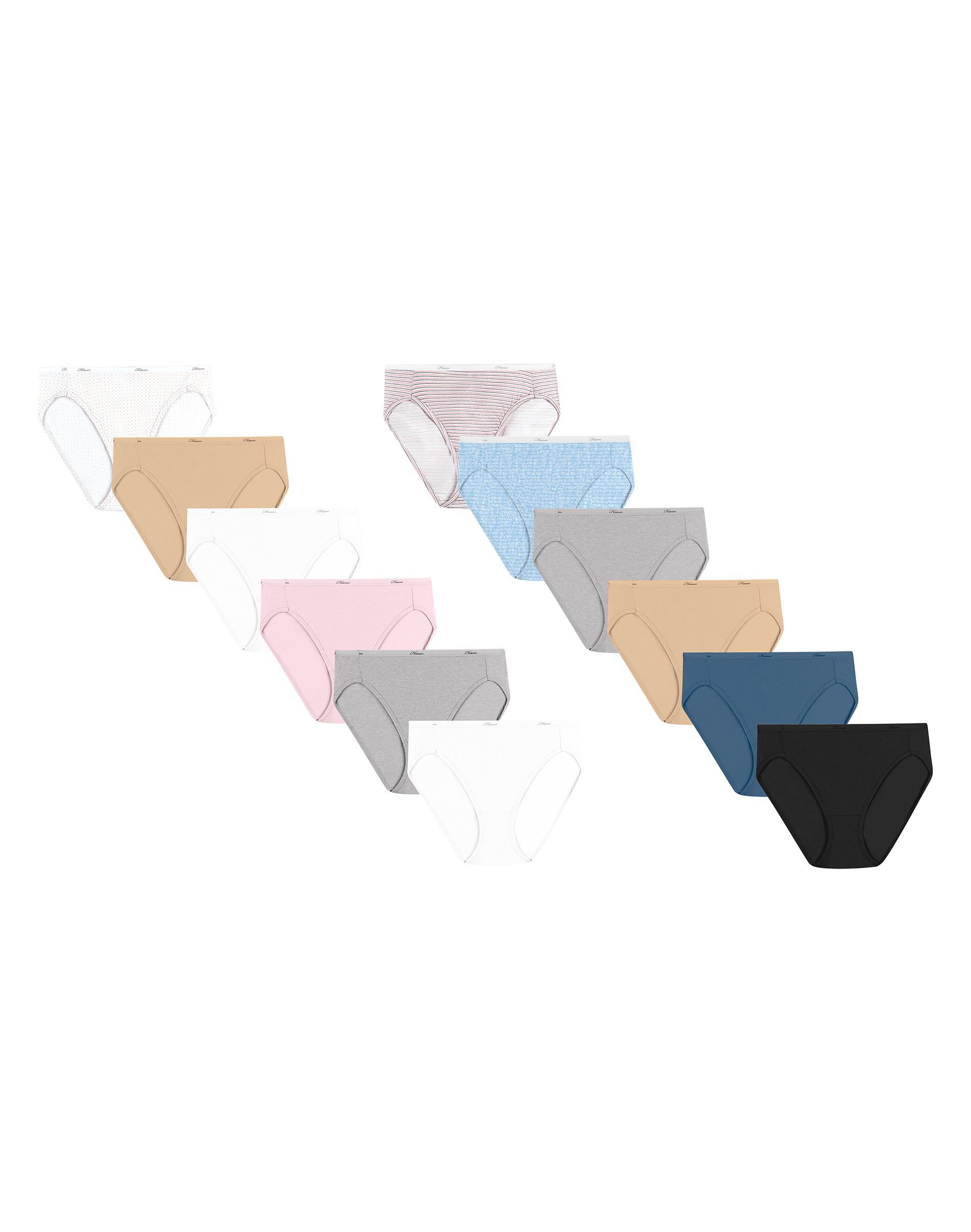 Hanes Womens Cool Comfort® Hi-Cut Panties 12-Pack
