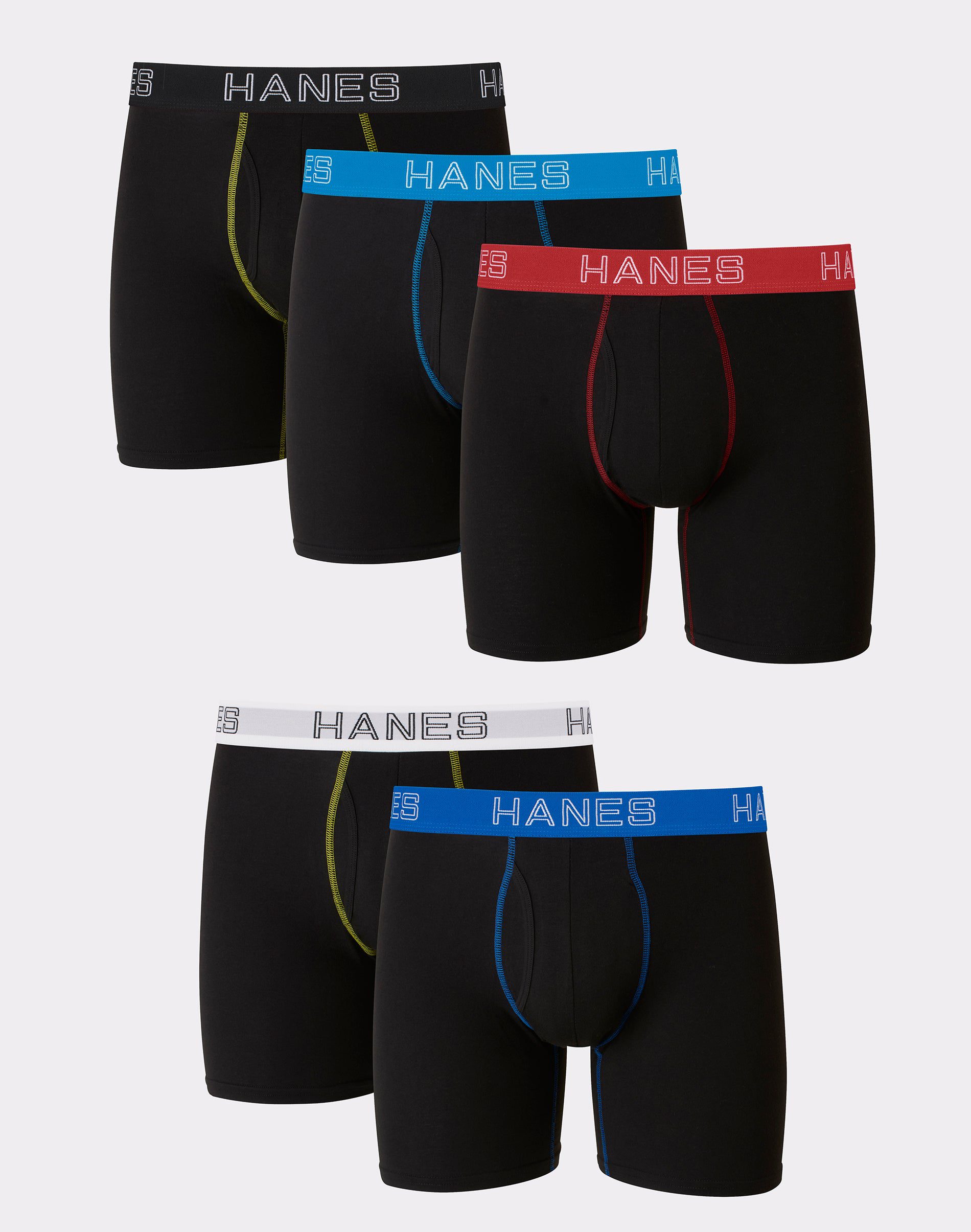 Hanes Mens Ultimate® Stretch Moisture-Wicking Boxer Brief 5-Pack