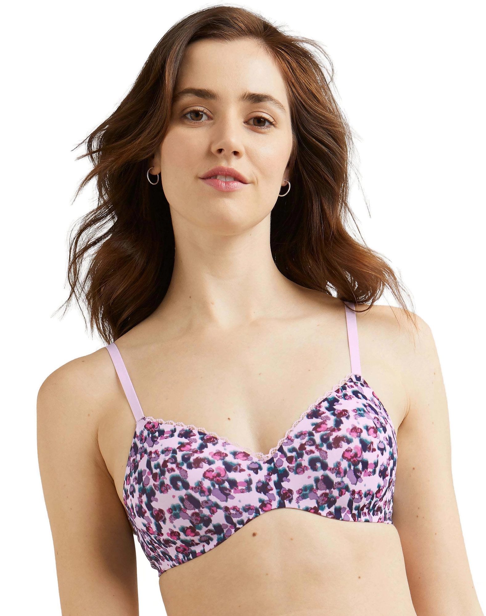 Maidenform Pure Comfort Embellished T-shirt Wireless Bra With Lift Dm7681  In Blue Morning