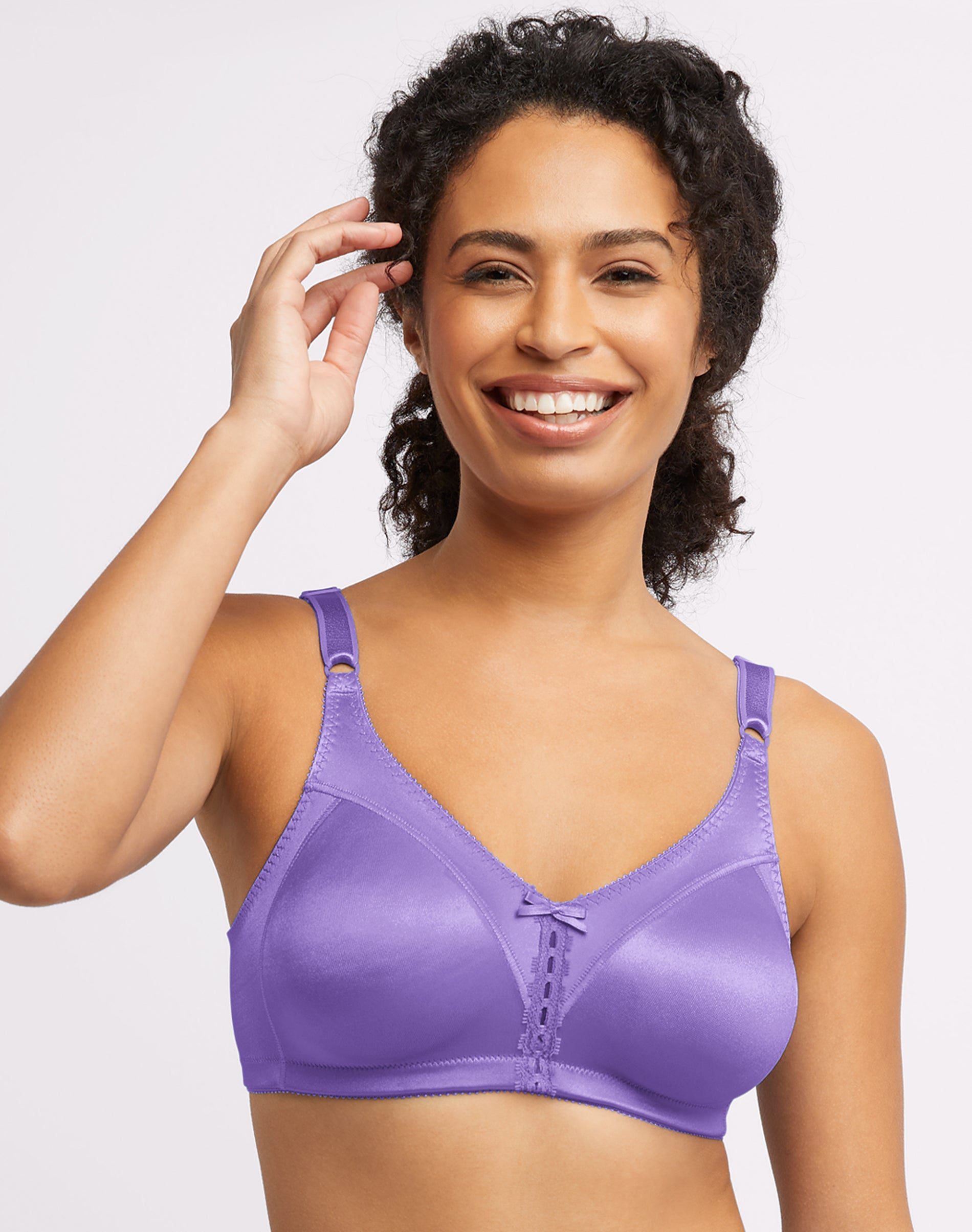 Double Support Wire-free Bra In Perfectly Purple