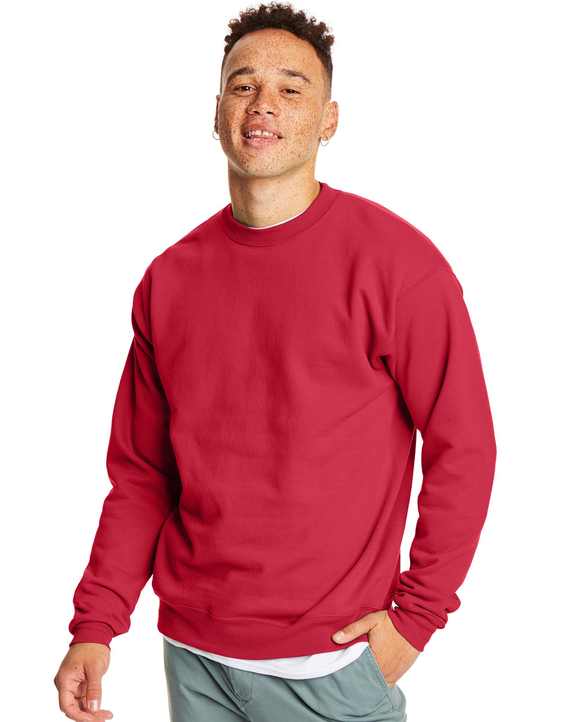 Hanes Mens EcoSmart Fleece Sweatshirt 2-Pack