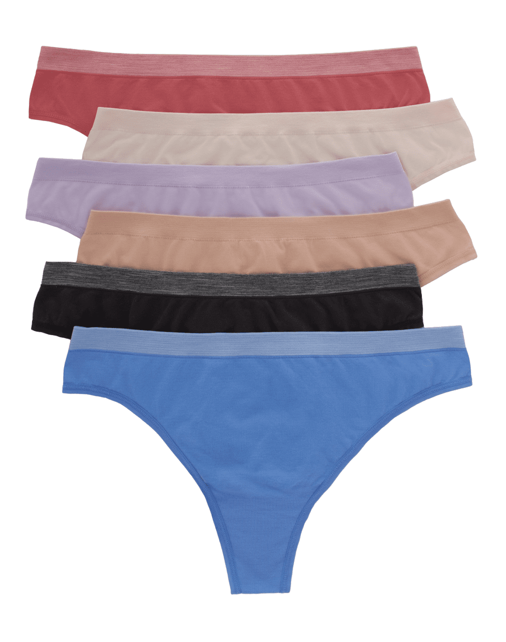 Hanes Womens Comfort Flex Fit Seamless Thong Underwear 6-Pack