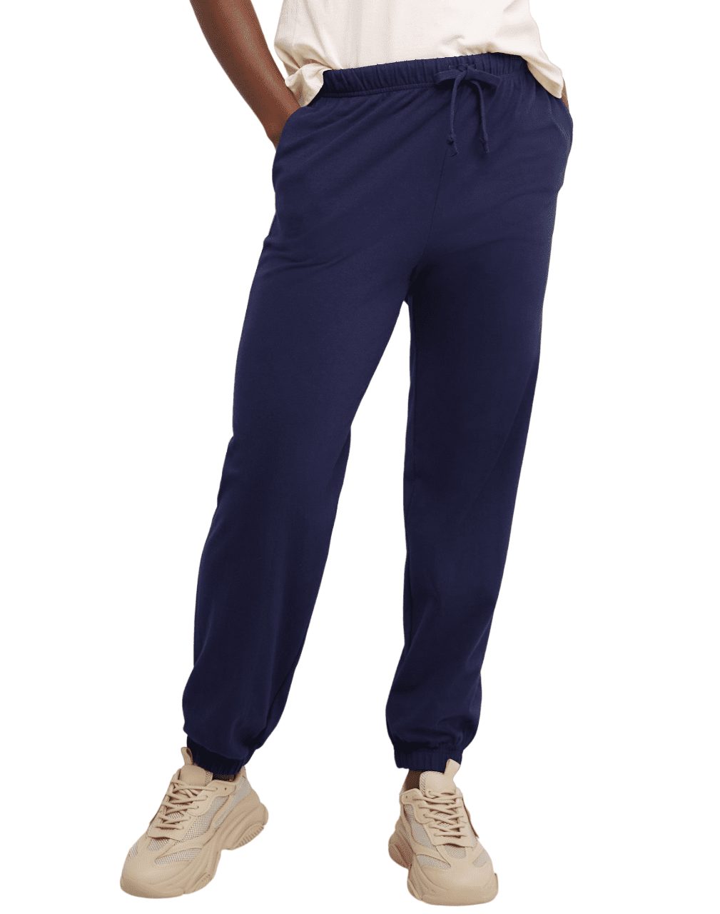 Hanes Womens Essentials Cotton Jersey Joggers, 29"
