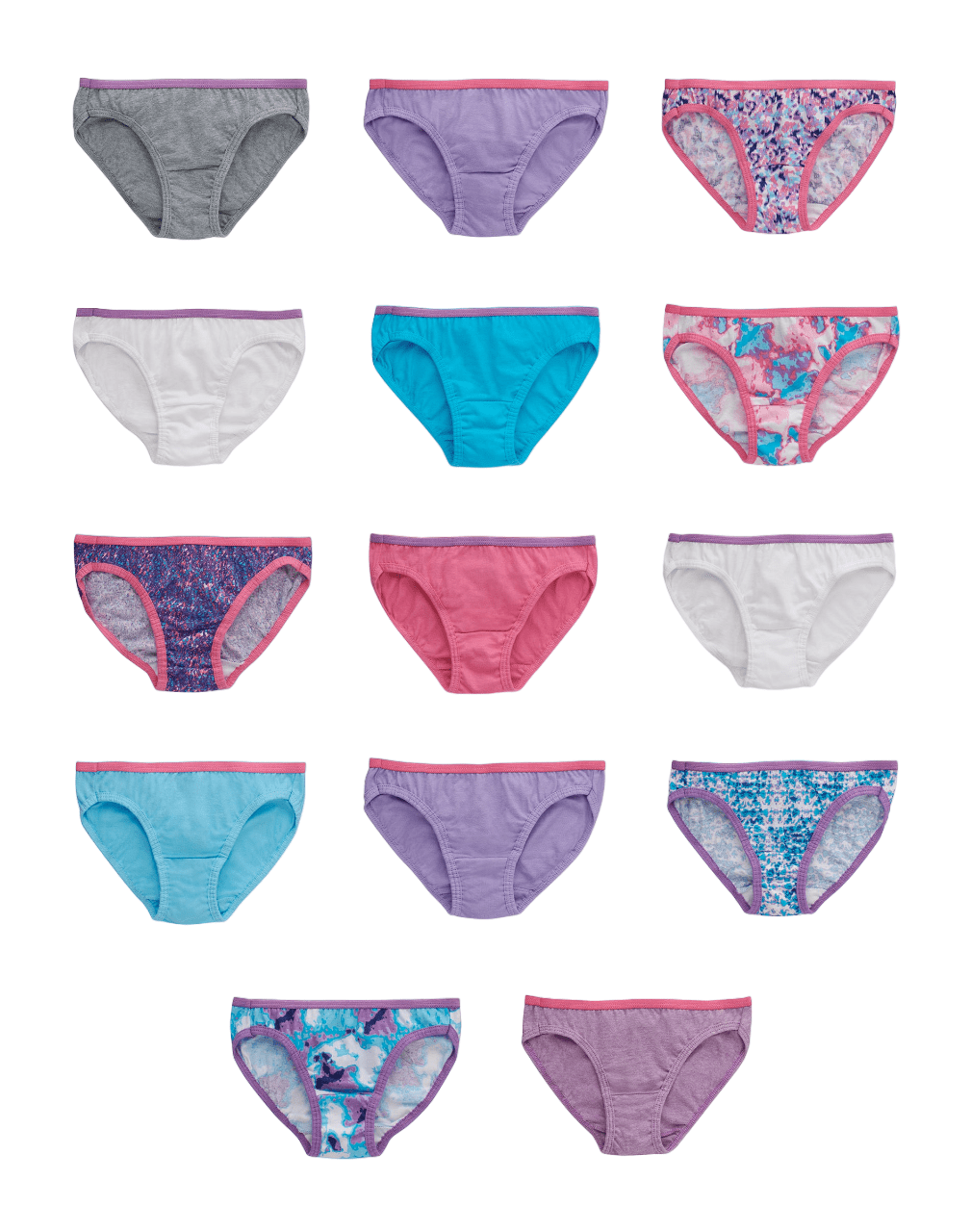 Hanes Girls Underwear Bikini 14-Pack